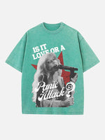 Halsey Print Round Neck T-shirt