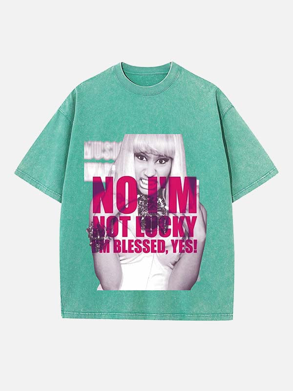 Nicki Minaj Print Round Neck T-shirt