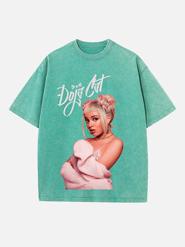 Doja Cat Print Round Neck T-shirt