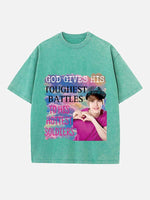 Justin Bieber Print Round Neck T-shirt