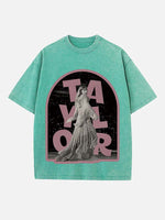 Taylor Swift Print Round Neck T-shirt