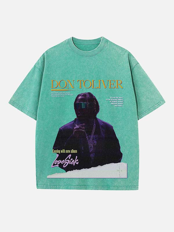 Don Toliver Print Round Neck T-shirt