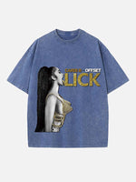 Cardi B Print Round Neck T-shirt