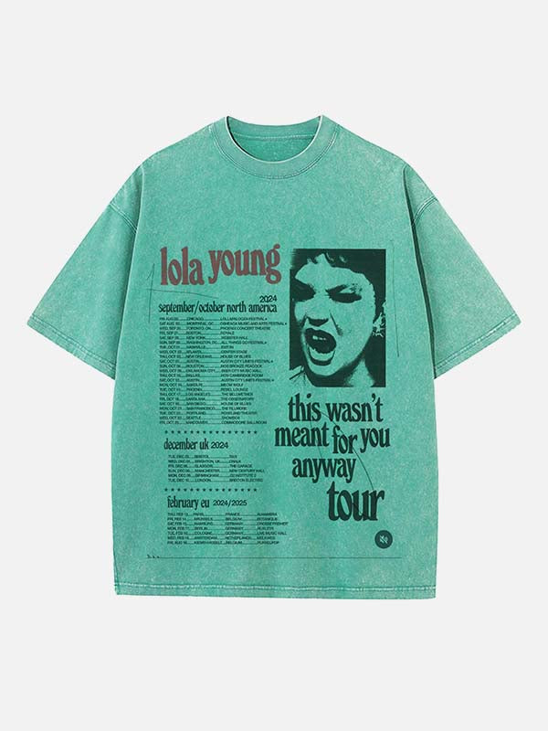 Lola Young Print Round Neck T-shirt