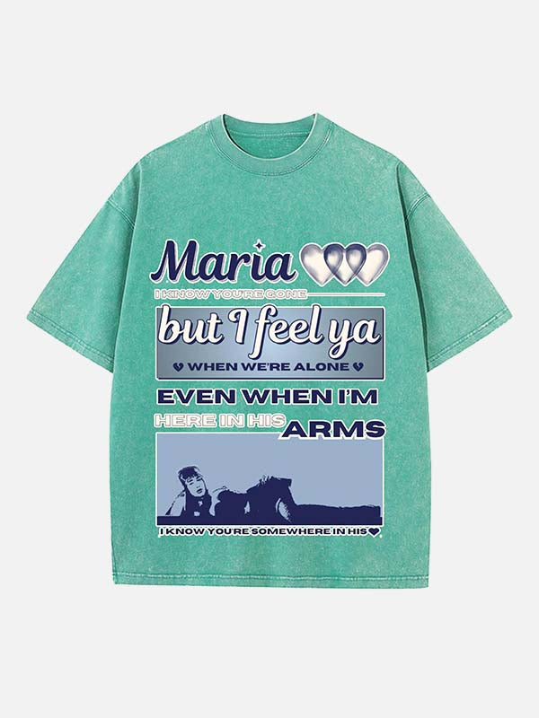 Dua Lipa Print Round Neck T-shirt