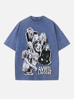 Avril Lavigne Print Round Neck T-shirt