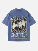 Led Zeppelin Print Round Neck T-shirt