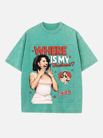 Raye Print Round Neck T-shirt