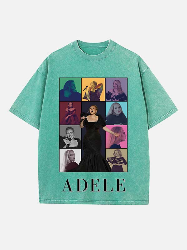 Adele Print Round Neck T-shirt