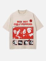 Red Hot Chili Peppers Print Round Neck T-shirt