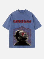 Kendrick Lamar Print Round Neck T-shirt