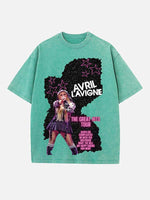 Avril Lavigne Print Round Neck T-shirt