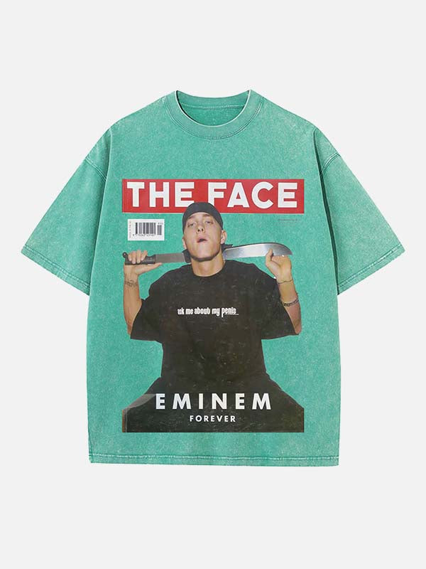 Eminem Print Round Neck T-shirt