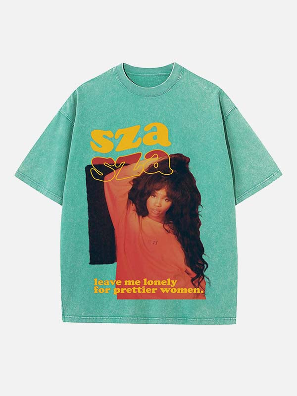 SZA Print Round Neck T-shirt