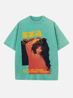 SZA Print Round Neck T-shirt