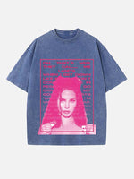 Lana Del Rey Print Round Neck T-shirt