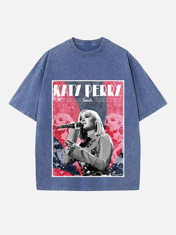 Katy Perry Print Round Neck T-shirt