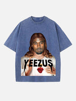 Kanye West Print Round Neck T-shirt