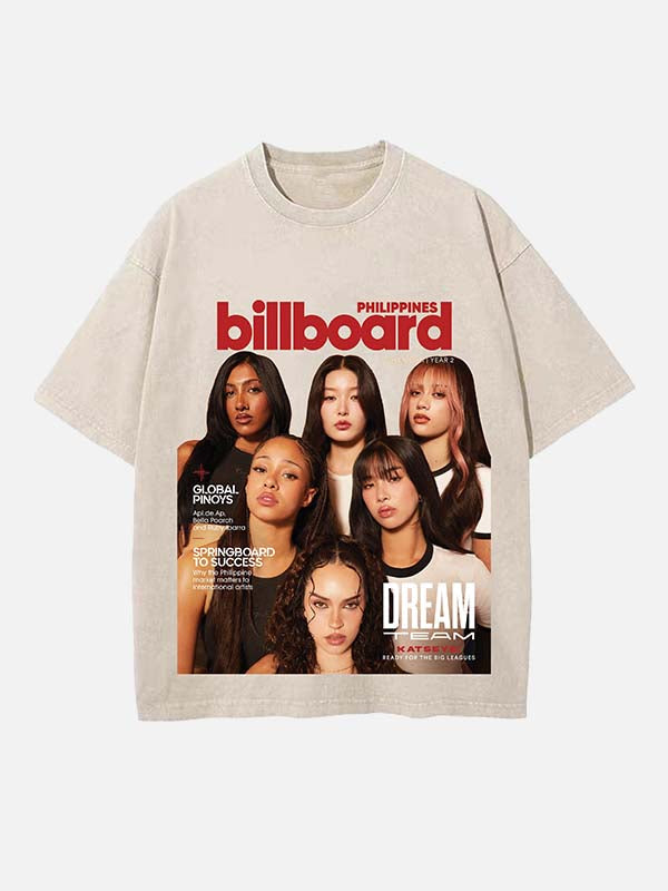 KATSEYE Print Round Neck T-shirt