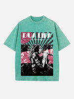 Dua Lipa Print Round Neck T-shirt