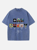 Bad Bunny Print Round Neck T-shirt