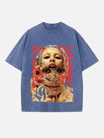 Doja Cat Print Round Neck T-shirt