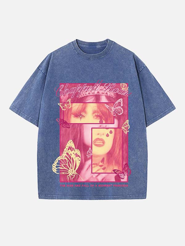 Chappell Roan Print Round Neck T-shirt