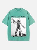 Miley Cyrus Print Round Neck T-shirt