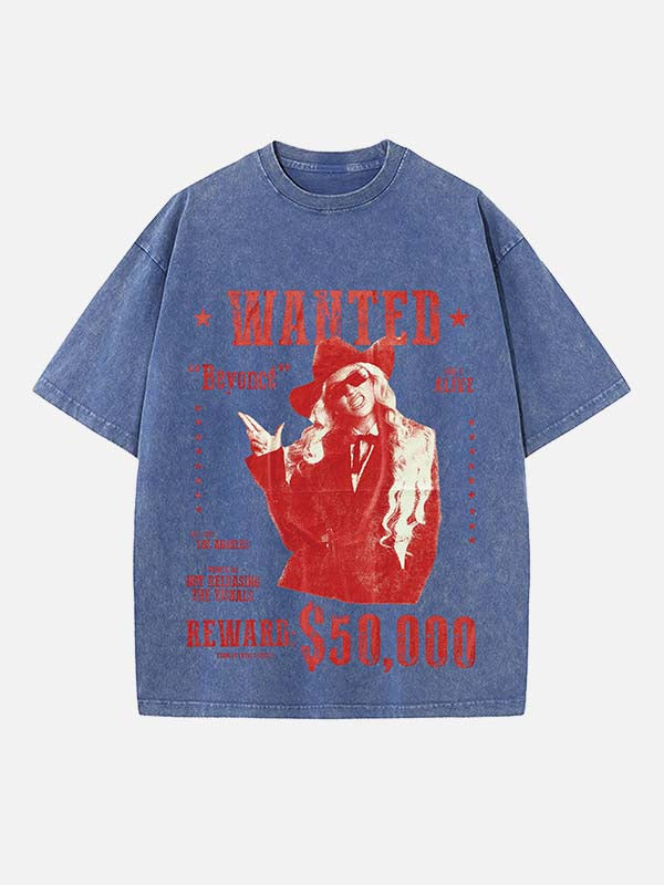 Beyoncé Print Round Neck T-shirt