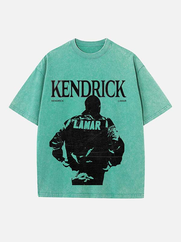 Kendrick Lamar Print Round Neck T-shirt