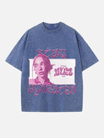 Dua Lipa Print Round Neck T-shirt