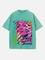 Jennifer Lopez Print Round Neck T-shirt