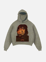 Lady Gaga Print Slant Pockets Hoodie