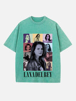 Lana Del Rey Print Round Neck T-shirt