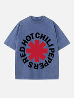 Red Hot Chili Peppers Print Round Neck T-shirt