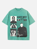 Kanye West Print Round Neck T-shirt