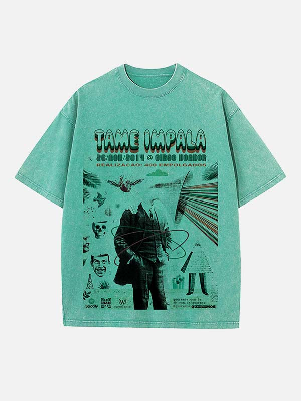 Tame Impala Print Round Neck T-shirt