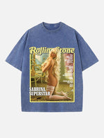 Sabrina Carpenter Print Round Neck T-shirt