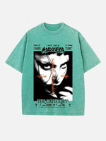 Lady Gaga Print Round Neck T-shirt