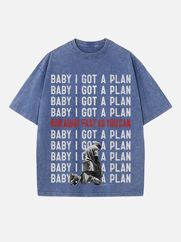 Kanye West Print Round Neck T-shirt