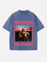 Zara Larsson Print Round Neck T-shirt
