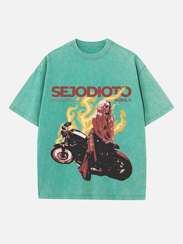 Karol G Print Round Neck T-shirt