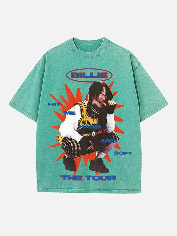 Billie Eilish Print Round Neck T-shirt