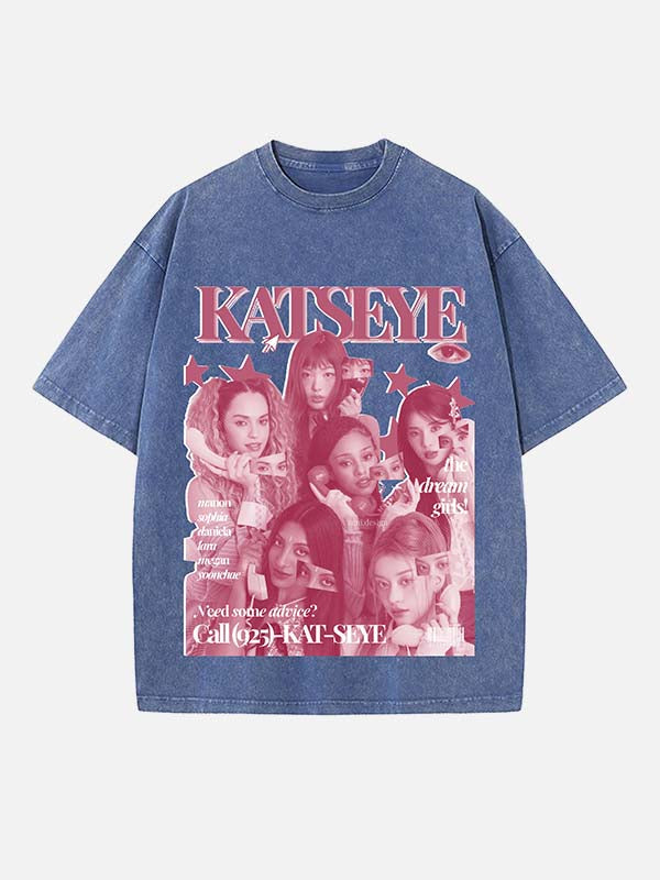 KATSEYE Print Round Neck T-shirt