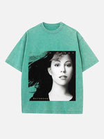 Mariah Carey Print Round Neck T-shirt