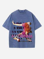 Madonna Print Round Neck T-shirt