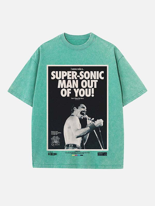 Queen Print Round Neck T-shirt