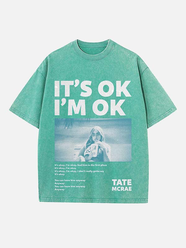 Tate McRae Print Round Neck T-shirt