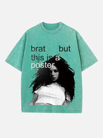 Charli xcx Print Round Neck T-shirt