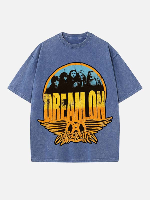 Aerosmith Print Round Neck T-shirt